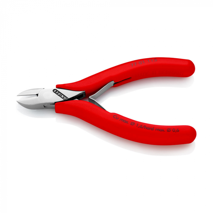 Cleste Sfic pentru instalatii electronice, taiere ultraperformanta, 115mm, maner plastic, Ø 1,6 mm, KNIPEX 77 01 115 [5]