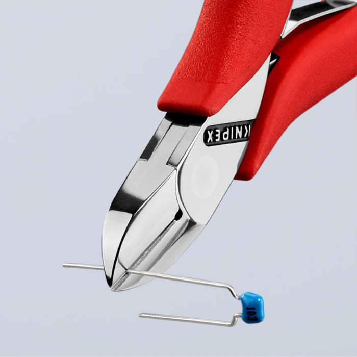 Cleste Sfic pentru instalatii electronice, taiere ultraperformanta, 115mm, maner plastic, Ø 1,6 mm, KNIPEX 77 01 115 [2]