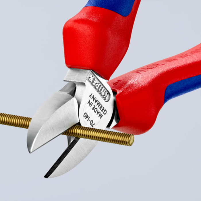 Cleste Sfic, taietor lateral, cromat, maner multicomponent, 140mm, KNIPEX 70 05 140 [2]