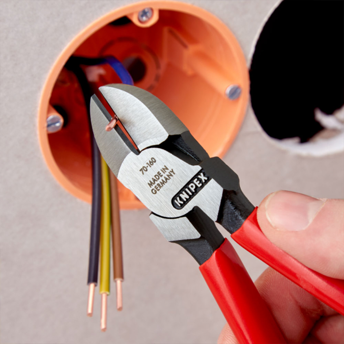 Diagonal Cutter, plastic handle, 160mm, KNIPEX 70 01 160 [4]