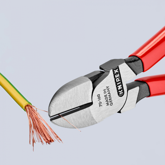 Diagonal Cutter, plastic handle, 160mm, KNIPEX 70 01 160 [2]