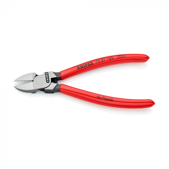 Cleste Sfic, taietor lateral pentru plastic,160mm, maner plastic, KNIPEX 72 01 160 [4]