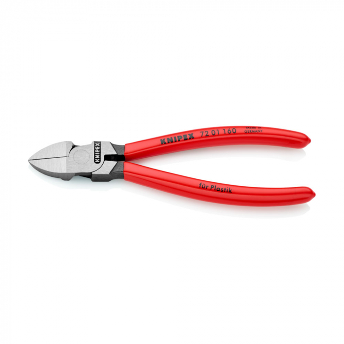 Cleste Sfic, taietor lateral pentru plastic,160mm, maner plastic, KNIPEX 72 01 160 [5]