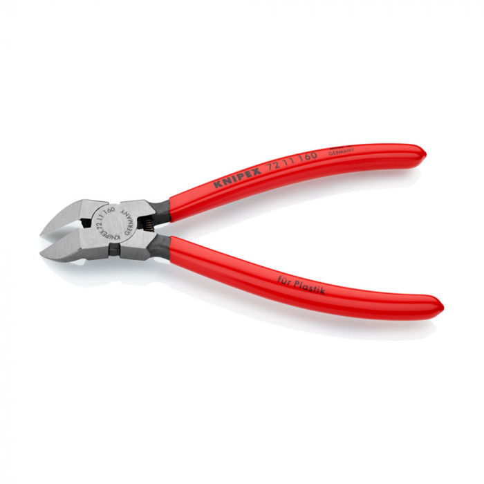 Cleste Sfic, taietor lateral pentru plastic,160mm, maner plastic, KNIPEX 72 11 160 [2]