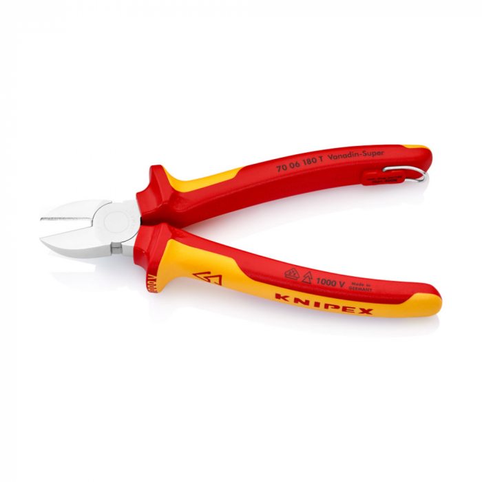 Cleste Sfic, taietor lateral, VDE 1000 V, cromat, maner multicomponent, 180mm, KNIPEX 70 06 180 T [3]