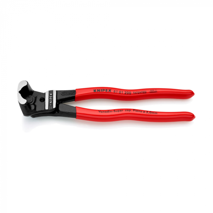 KNIPEX Bolt End Cutting Nipper, nails, rivets, plastic handle, 200mm, 61 01 200 [6]