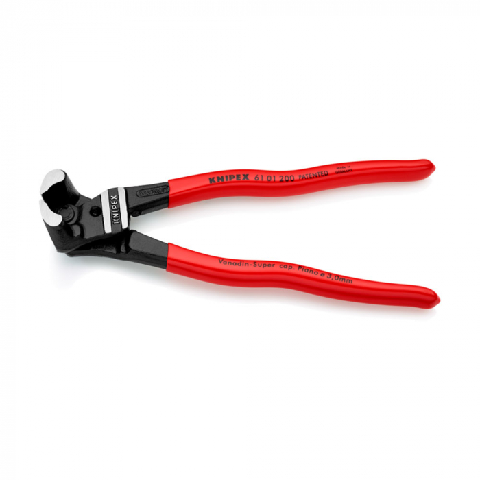 KNIPEX Bolt End Cutting Nipper, nails, rivets, plastic handle, 200mm, 61 01 200 [5]
