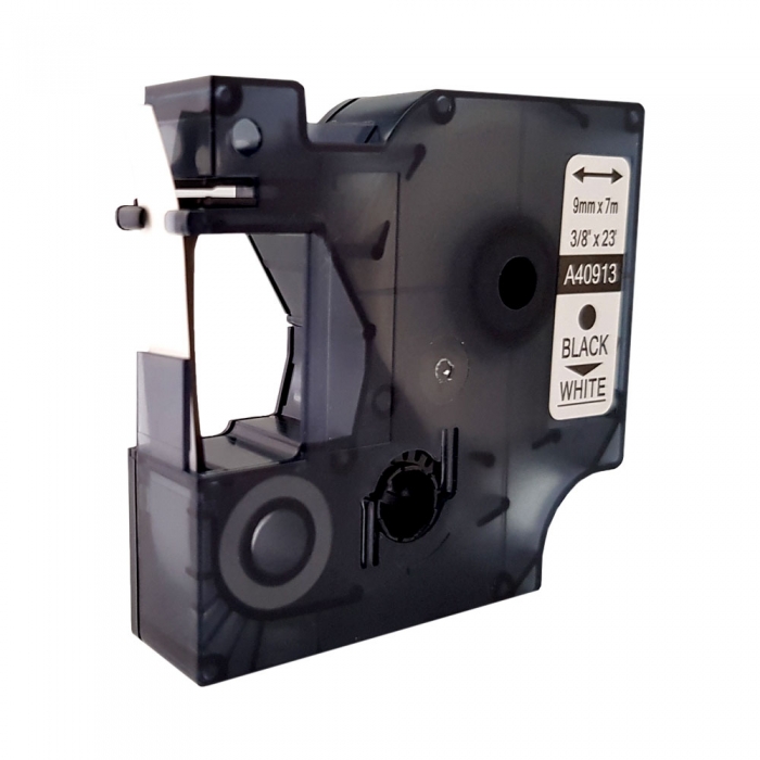 Etichete 9mm x 7m negru/alb compatibile Dymo S0720780 40913, pentru gama Dymo Labelamanger si Aimo D1600  [7]