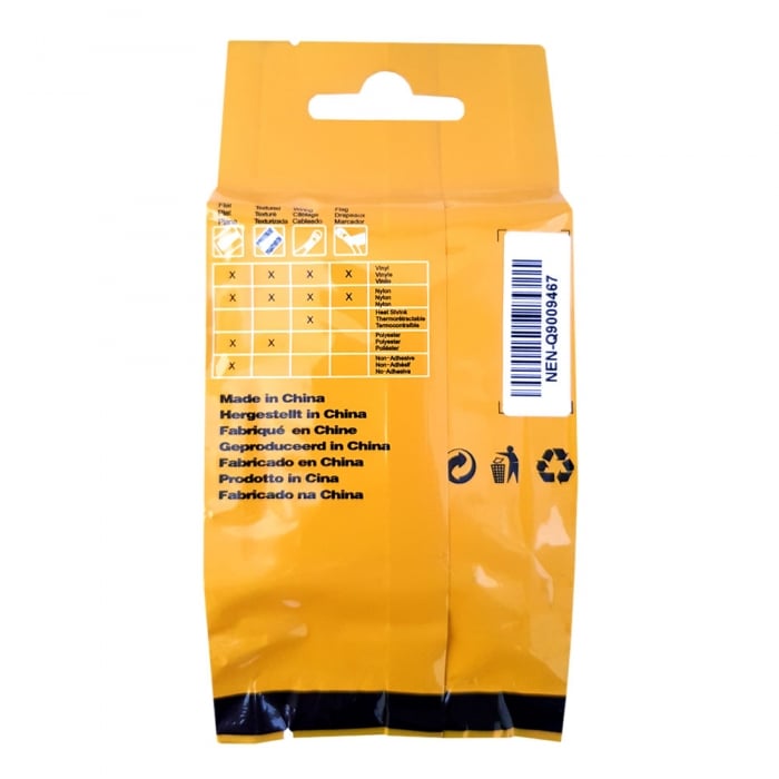 Flexible labels 12mm x 3.5m black/white compatible Dymo 18488 S0718040 16957 [10]