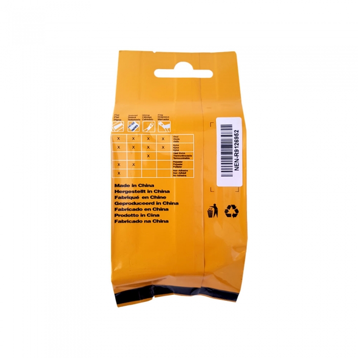 Flexible labels 19mm x 3.5m black/yellow compatible Dymo 18491 [6]
