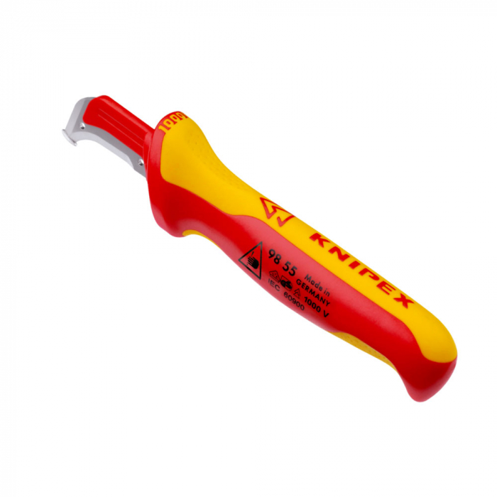 Cutter de decapare cu sabot de glisare, testat VDE 1000 V, 180 mm, KNIPEX 98 55 [7]