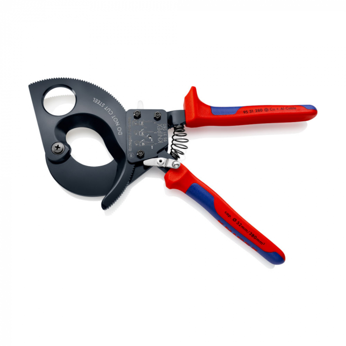 Cutter cu clichet in 3 trepte, cablu aluminiu si cupru, diametru max 52 mm, KNIPEX 95 31 280 [4]