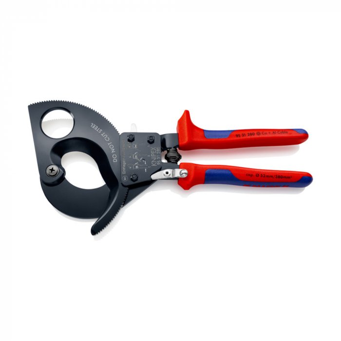 Cutter cu clichet in 3 trepte, cablu aluminiu si cupru, diametru max 52 mm, KNIPEX 95 31 280 [5]