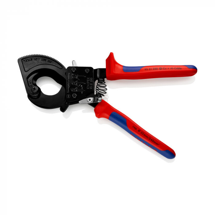 Cutter cu clichet in 3 trepte, cablu aluminiu si cupru, diametru max 32 mm, KNIPEX 95 31 250 [9]