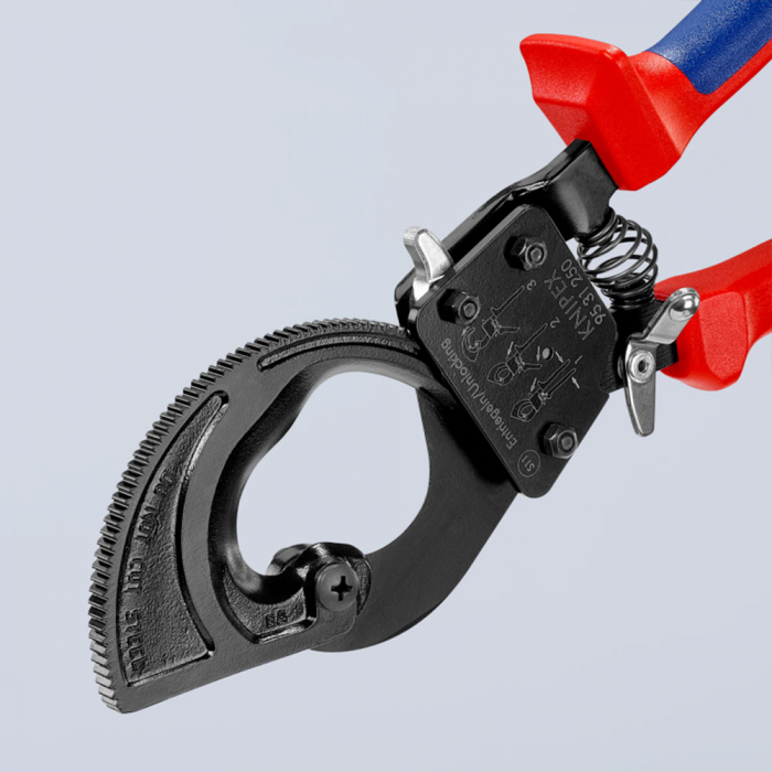 Cutter cu clichet in 3 trepte, cablu aluminiu si cupru, diametru max 32 mm, KNIPEX 95 31 250 [7]