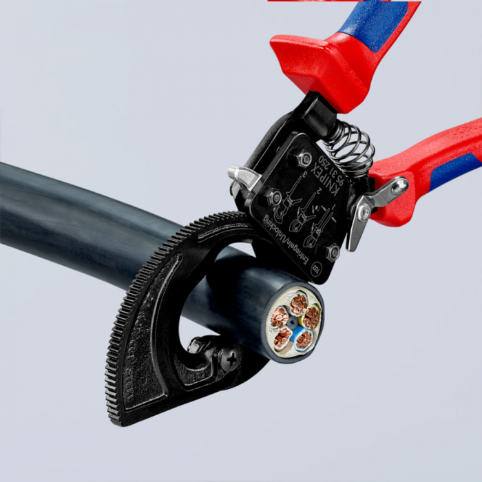 Cutter cu clichet in 3 trepte, cablu aluminiu si cupru, diametru max 32 mm, KNIPEX 95 31 250 [3]