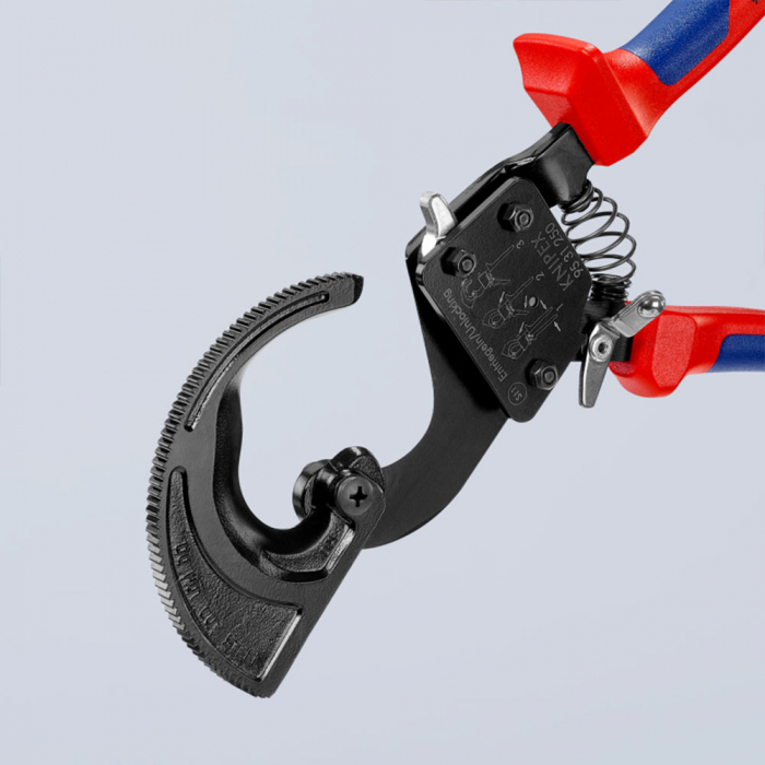 Cutter cu clichet in 3 trepte, cablu aluminiu si cupru, diametru max 32 mm, KNIPEX 95 31 250 [8]