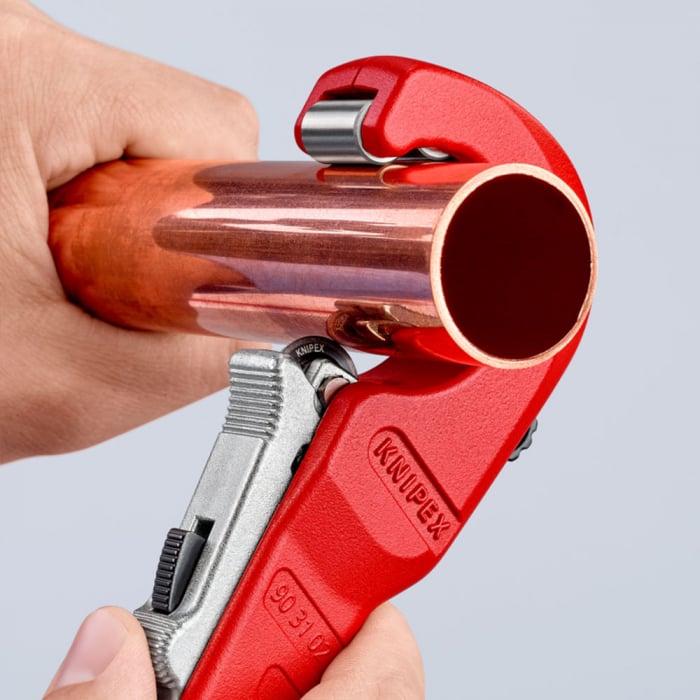 Pipe cutter, Ø 6 - 35 mm, copper, brass and stainless steel, 180 mm, KNIPEX TubiX 90 31 02 BK [4]