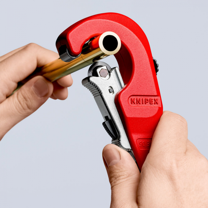 Pipe cutter, Ø 6 - 35 mm, copper, brass and stainless steel, 180 mm, KNIPEX TubiX 90 31 02 BK [12]