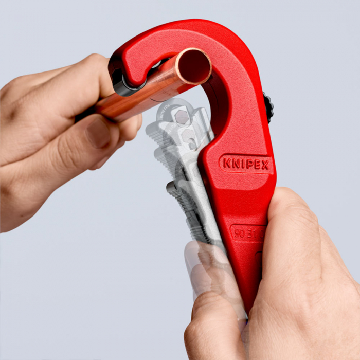 Pipe cutter, Ø 6 - 35 mm, copper, brass and stainless steel, 180 mm, KNIPEX TubiX 90 31 02 BK [13]
