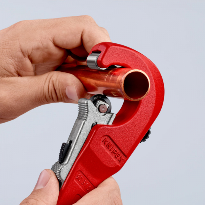 Pipe cutter, Ø 6 - 35 mm, copper, brass and stainless steel, 180 mm, KNIPEX TubiX 90 31 02 BK [17]
