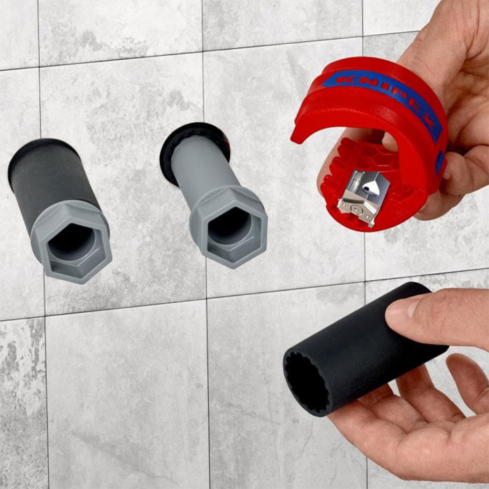 Plastic pipe cutter and sealing sleeves KNIPEX BiX, max 50 mm, KNIPEX 902210BK [7]