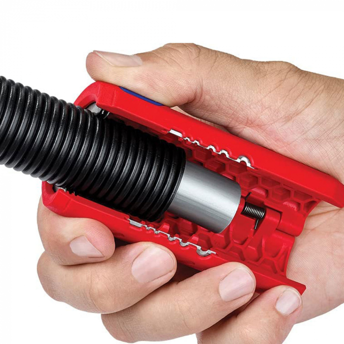 Corrugated plastic pipe cutter, KNIPEX TwistCut, max Ø 32 mm, 90 22 02 SB [6]