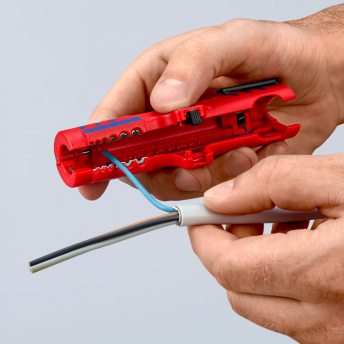Decablator Universal, cu taietor longitudinal, dezizolare profunda, 125 mm, KNIPEX 16 85 125 SB [10]