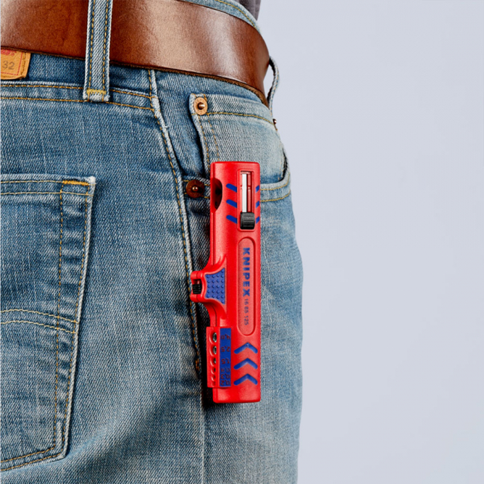 Decablator Universal, cu taietor longitudinal, dezizolare profunda, 125 mm, KNIPEX 16 85 125 SB [5]