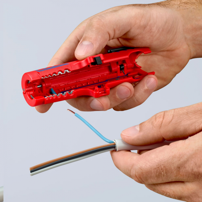 Decablator Universal, cu taietor longitudinal, dezizolare profunda, 125 mm, KNIPEX 16 85 125 SB [9]