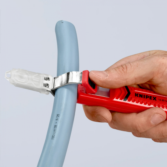 Decapator/Dezizolare cabluri rotunde incepand de la Ø 8 mm, KNIPEX 16 20 165 SB [6]