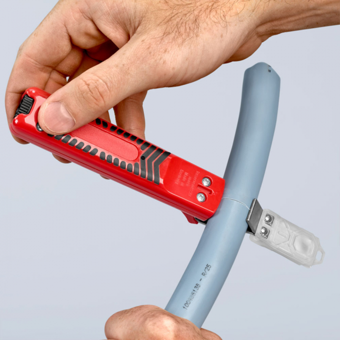 Decapator/Dezizolare cabluri rotunde incepand de la Ø 8 mm, KNIPEX 16 20 165 SB [2]