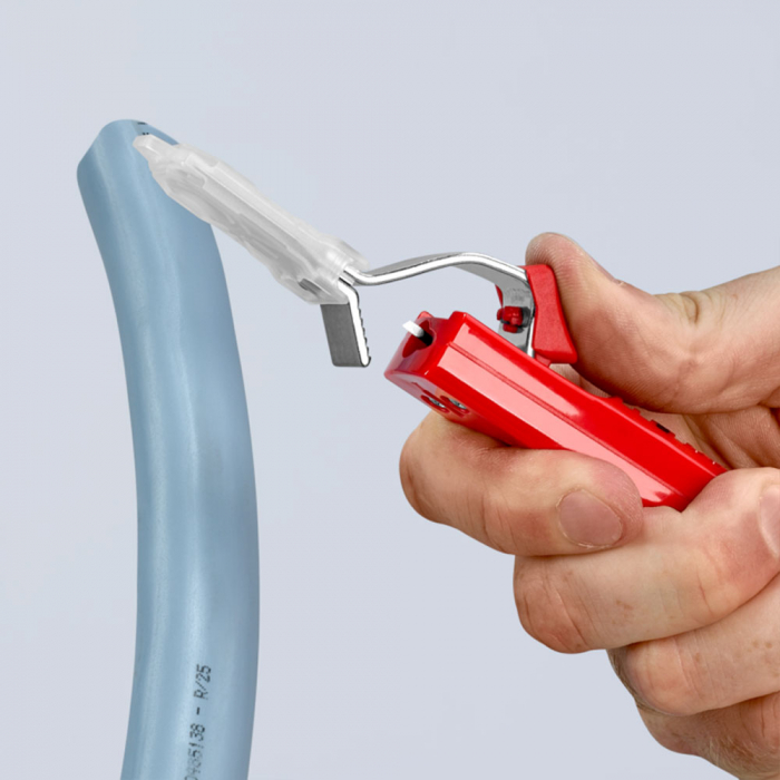 Decapator/Dezizolare cabluri rotunde incepand de la Ø 8 mm, KNIPEX 16 20 165 SB [5]