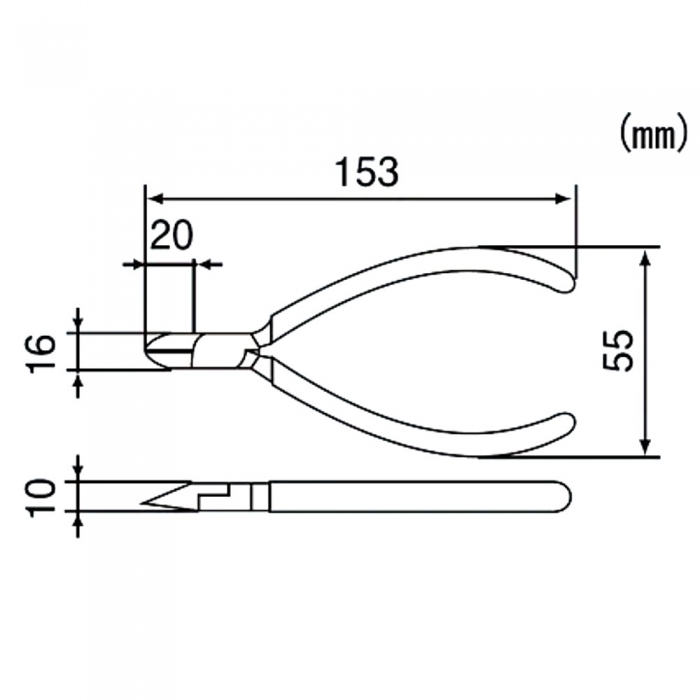 Cleste sfic taiere diagonala/dezizolare cabluri ENGINEER NK-26, 153 mm, fabricat in Japonia-big