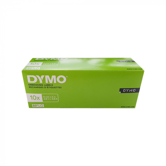 Etichete plastic embosabile DYMO Omega, 9mmx3m, negru, S0898130 S0847720 S0847730-big