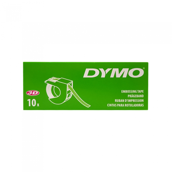 Banda etichete plastic embosabile DYMO Omega, 9mmx3m, rosu, S0898150 S0847690-big