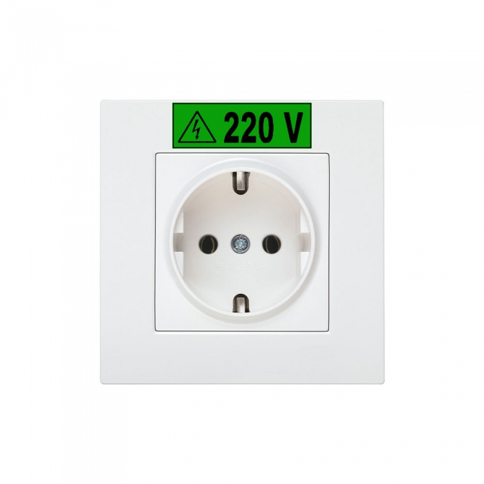 Etichete industriale autocolante, DYMO ID1 vinil, 12mm x 5.5m, alb/verde, 1805414-big