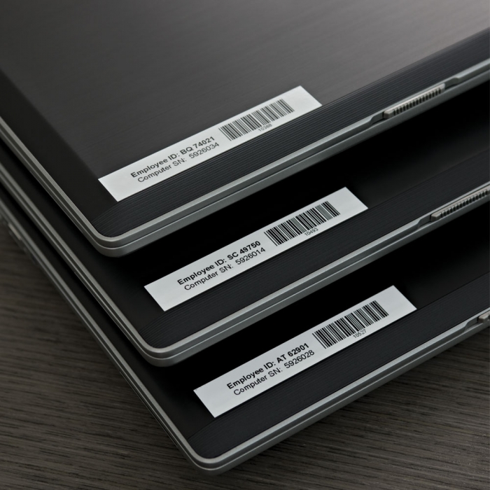 Flexible industrial labels 12mm x 3.5m,Dymo LabelManager, black/white, S0718040, 18488-big