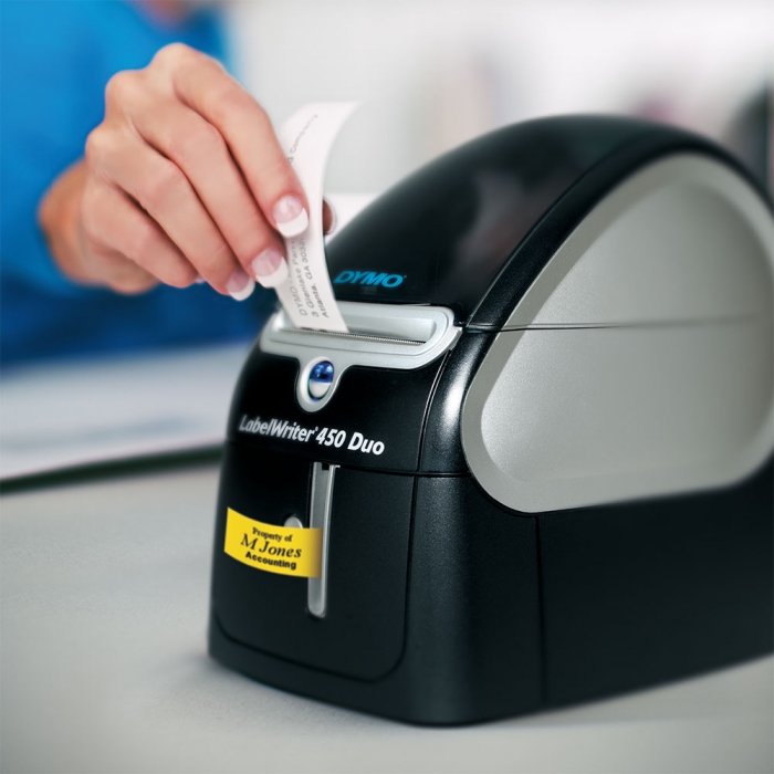 LabelWriter Duo label maker, plastic or paper labels, professional printer with PC connection, Dymo LW S0838920 [9]