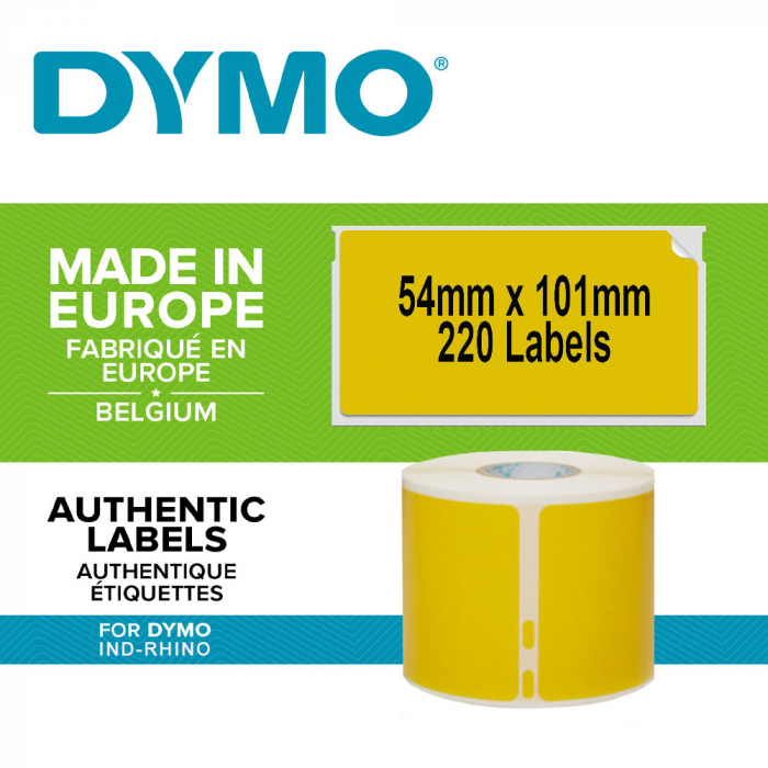 Etichete curierat mari originale LabelWriter 54 x 101 mm, galben, Dymo LW 2133400 S0722430-big