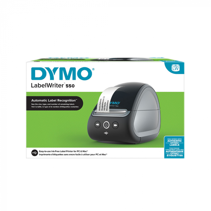 Aparat etichetare LabelWriter 550, imprimanta termica etichete, conectare PC, sensor recunoastere etichete, Dymo LW 2112722-big