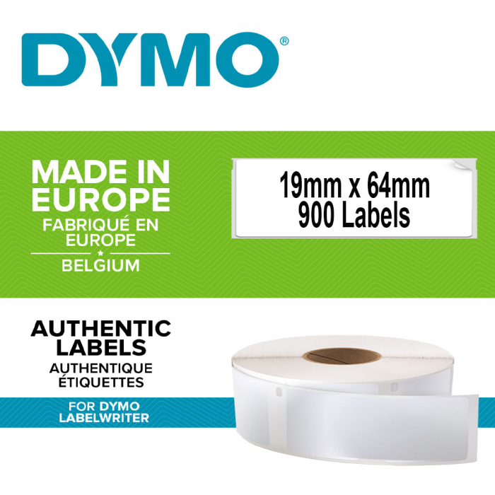 Barcode Industrial Plastic Labels LabelWriter Durable, 19 x 64 mm, Dymo LW 2112284 1933085-big