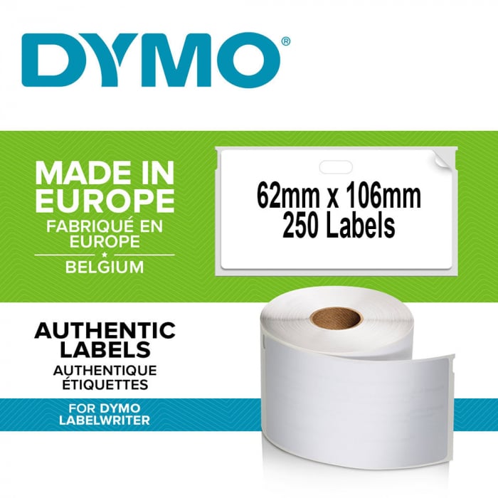 Etichete ecusoane neadezive originale LabelWriter 62 x 106 mm, Dymo LW S0929110-big