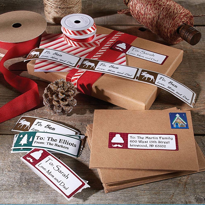 Etichete termice, DYMO LabelWriter, Lumberjack Holiday, permanente, 28mmx89mm, hartie alba, 1 rola/cutie, 130 etichete/rola, 1960101-big