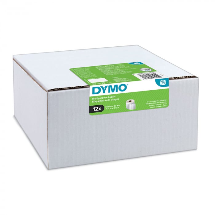 Etichete termice, DYMO LabelWriter, repozitionabile, 57mmx32mm, hartie alba, 12 role, 2093095 11354 S0722540-big