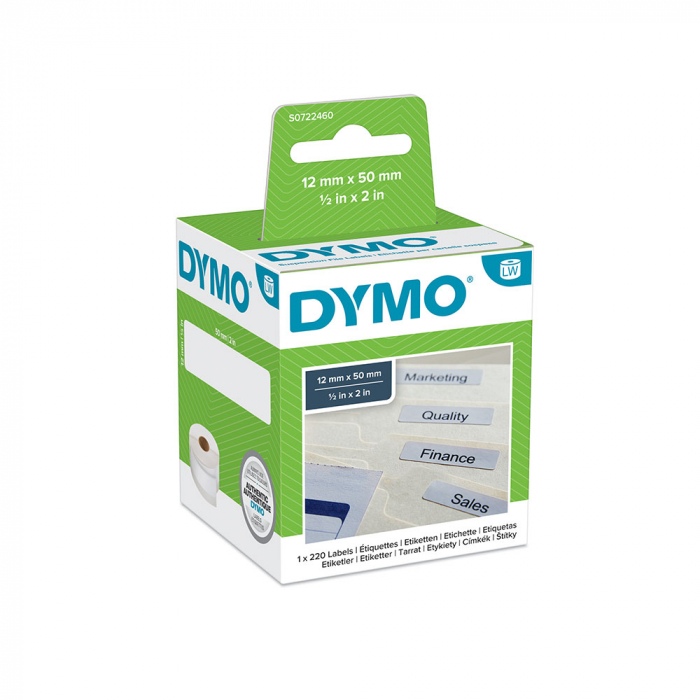 Suspended folder tags 12 x 50 mm white DYMO LabelWriter LW 99017 S0722460 [11]