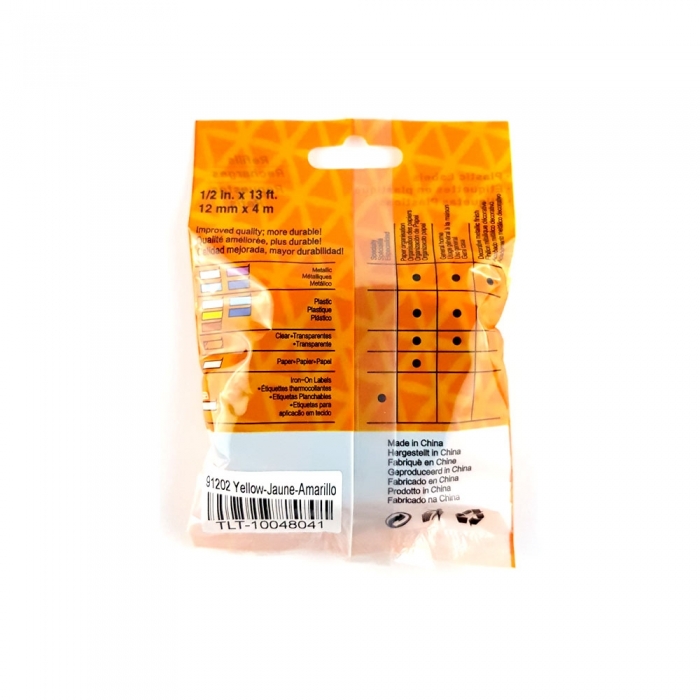 Set 5 Etichete plastic galben 12mm x 4m compatibile Dymo Letratag 91200  S0721510, functioneaza si cu Imprimanta AIMO P12 [8]