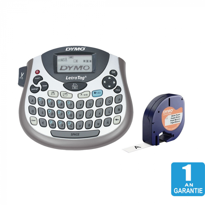 Dymo LetraTag LT-100T labeler, compact and portable, AZERTY keyboard, 2 row label editing S0758380-big