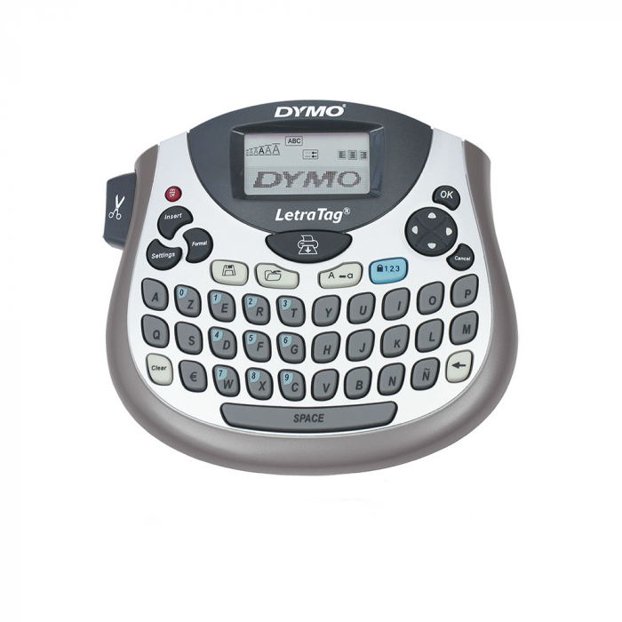 Etichetator Dymo LetraTag LT-100T, compact si portabil, tastatura AZERTY, editare eticheta pe 2 randuri S0758380-big
