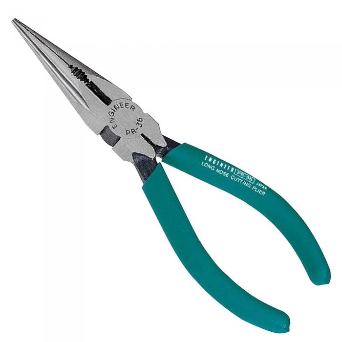 Long Needle Nose Cutting Pliers, ENGINEER PR-36, 150 mm, made in Japan-big